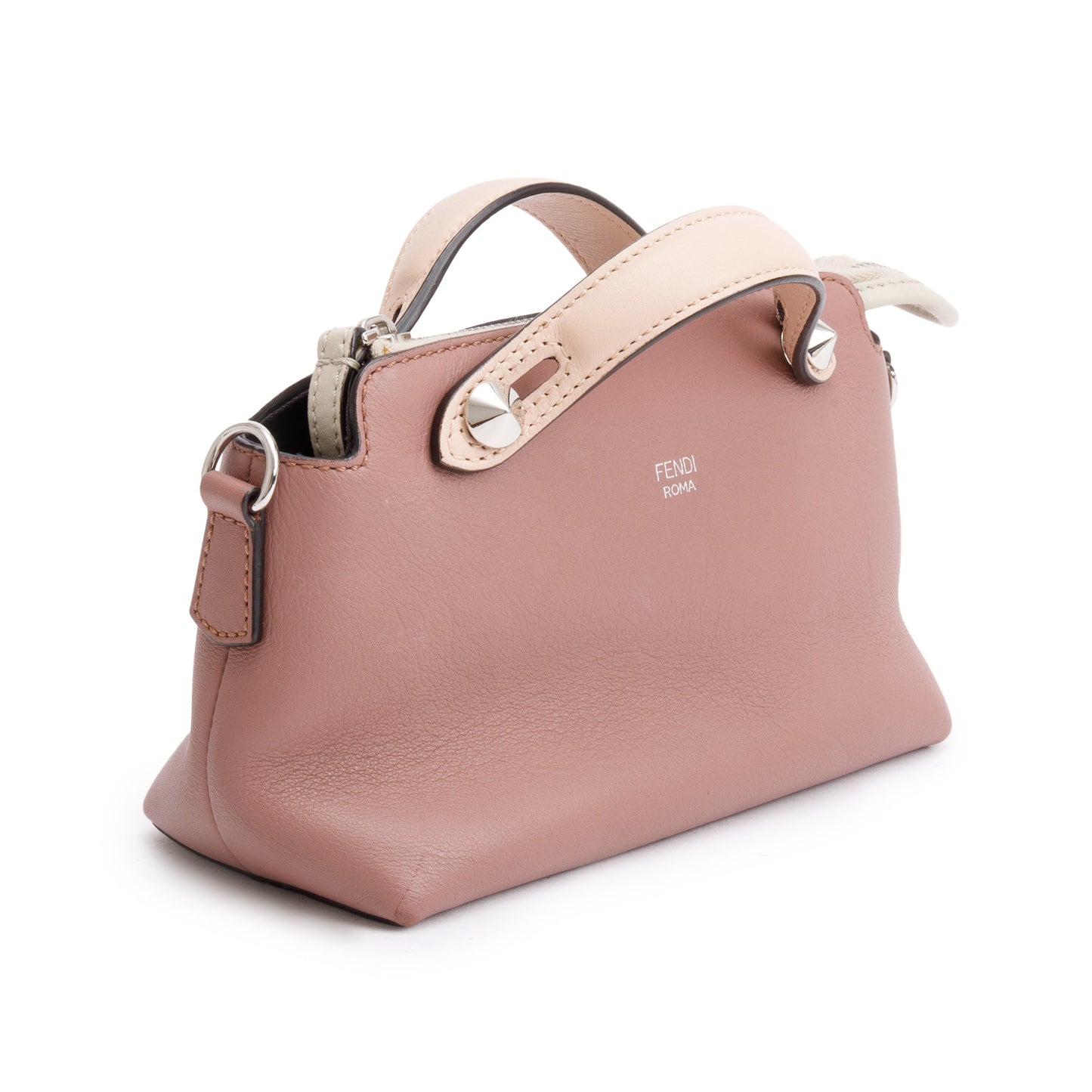 Fendi Neutral Vitello Dolce By the Way Mini Boston Bag