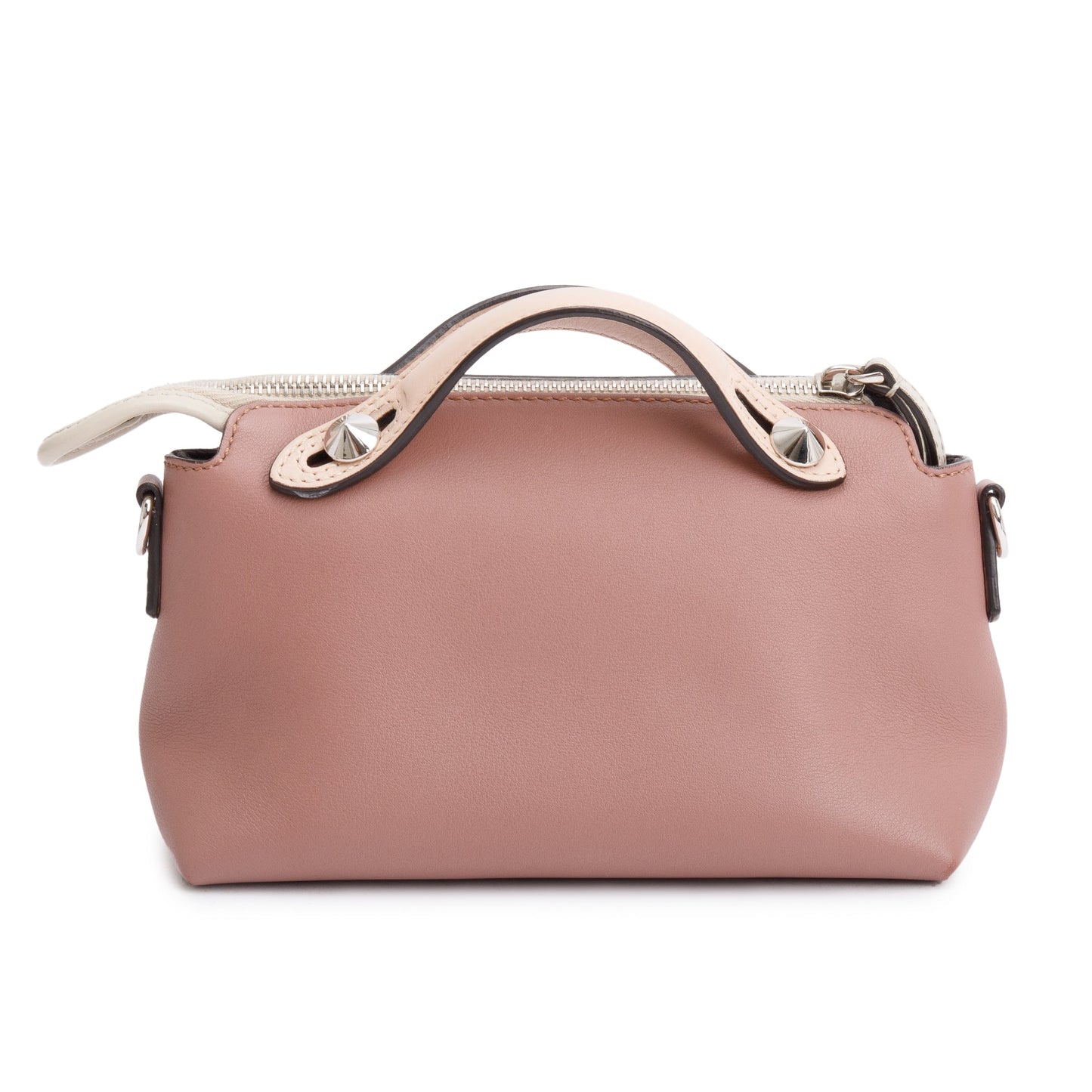 Fendi Neutral Vitello Dolce By the Way Mini Boston Bag