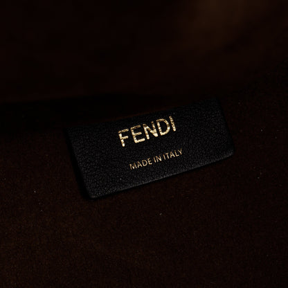 Fendi Off White Zucca FF Leather Medium Sunshine Tote Bag