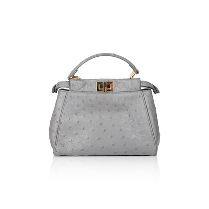 Fendi Ostrich Mini Peekaboo Isseu Bag
