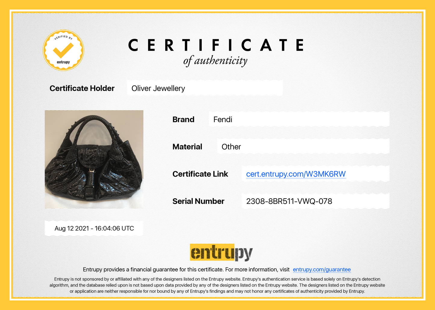 Fendi Patent Leather Spy Hobo