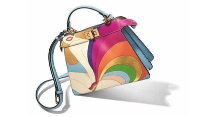 FENDI PEEKABOO ISeeU PRINTED LEATHER BAG
