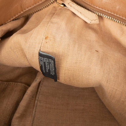Fendi Pequin Stripe Canvas & Leather Tote