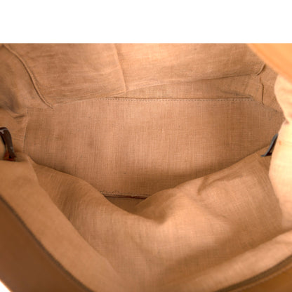 Fendi Pequin Stripe Canvas & Leather Tote