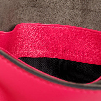Fendi Pink Calfskin Leather Micro Baguette Bag