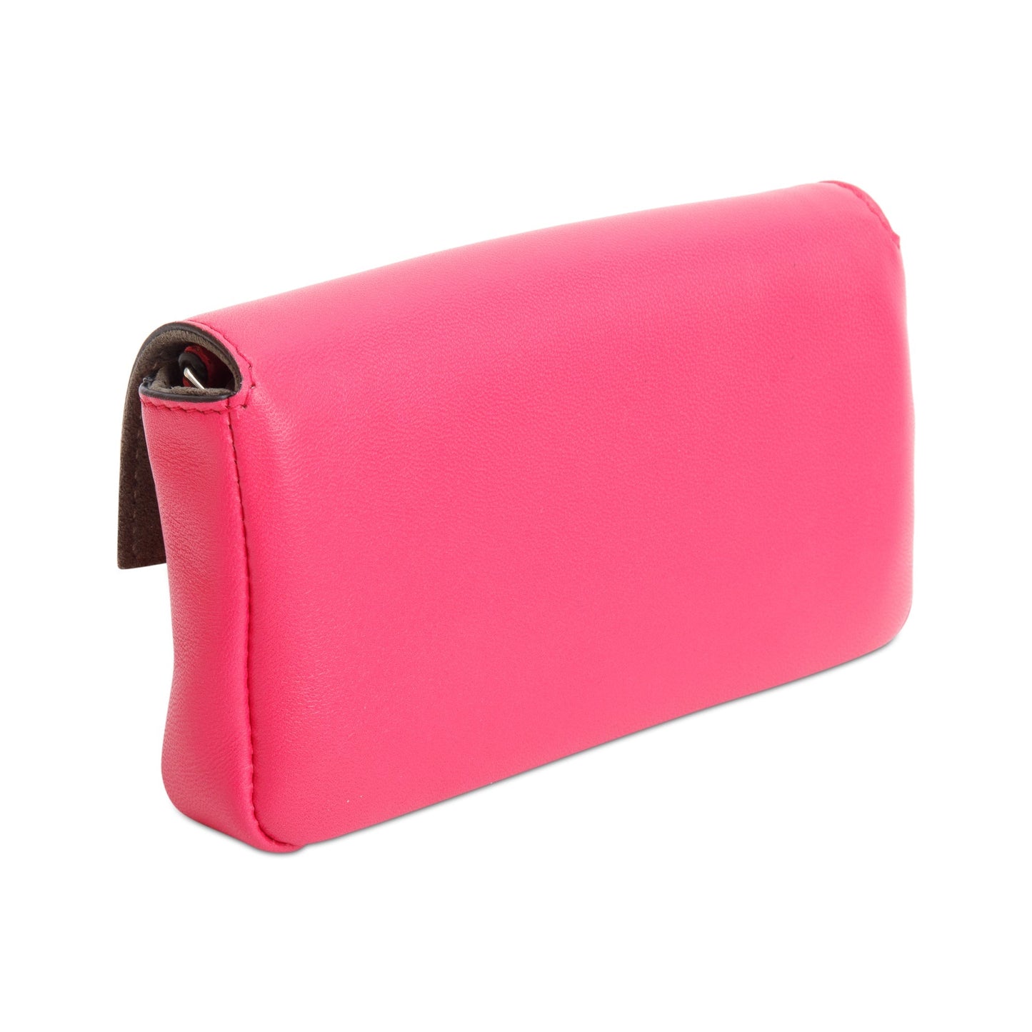 Fendi Pink Calfskin Leather Micro Baguette Bag