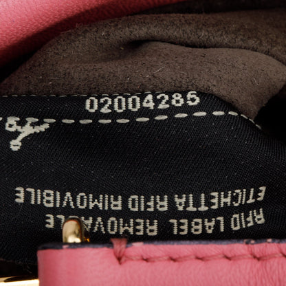 Fendi Pink Leather Micro Peekaboo Bag