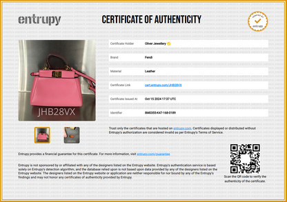 Fendi Pink Leather Micro Peekaboo Bag