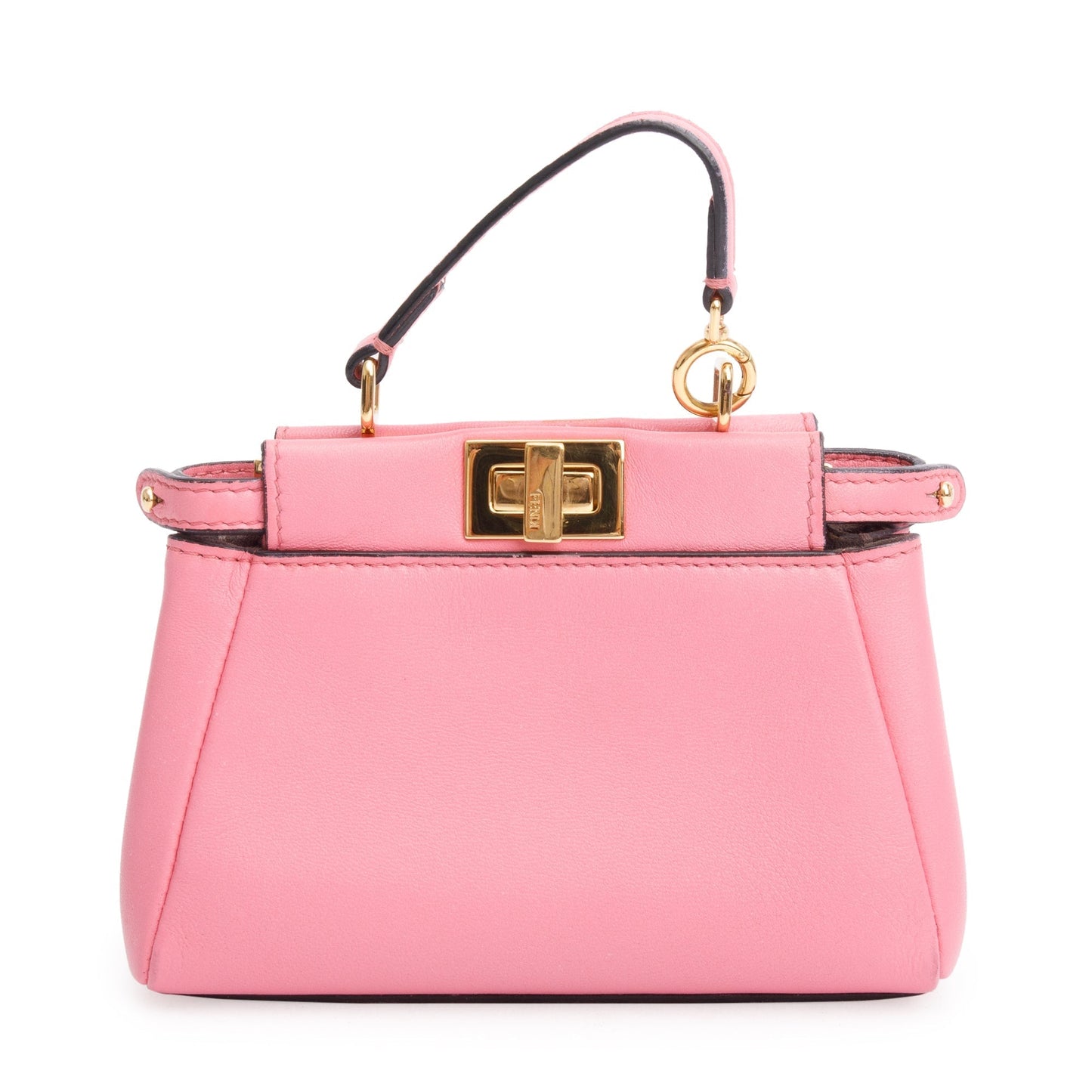 Fendi Pink Leather Micro Peekaboo Bag