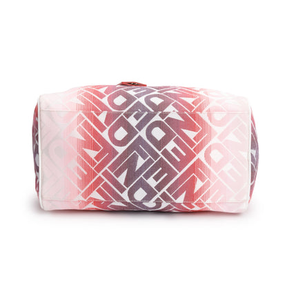 Fendi Pink Multicolor Ombre Canvas Forever Bauletto Boston Bag
