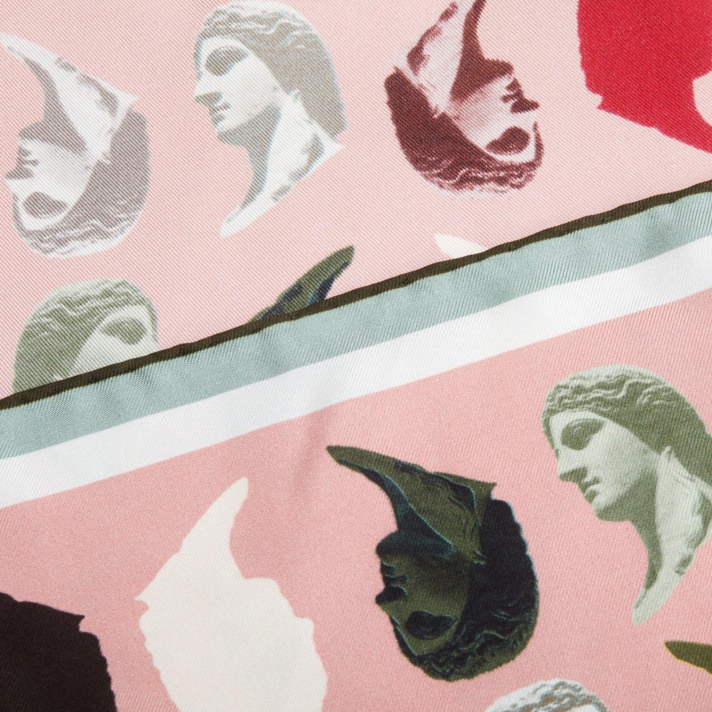 Fendi Pink Multicolor Print Silk Foulard 90