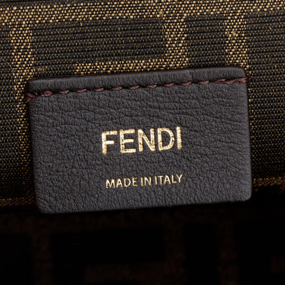 Fendi Pink Nappa Leather Fox Fur Small Fendi First Bag