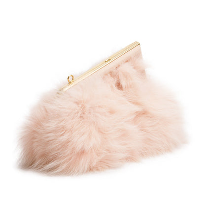 Fendi Pink Nappa Leather Fox Fur Small Fendi First Bag