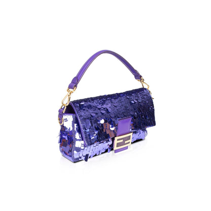 Fendi Purple Sequined Baguette Bag