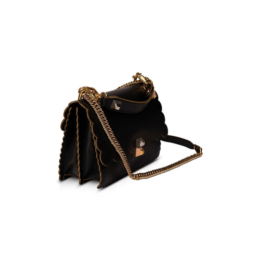 Fendi Scalloped Studded Kan I Shoulder Bag
