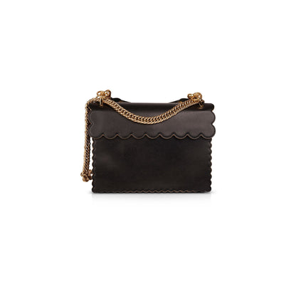 Fendi Scalloped Studded Kan I Shoulder Bag