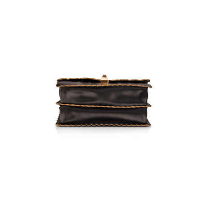 Fendi Scalloped Studded Kan I Shoulder Bag