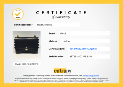 Fendi Scalloped Studded Kan I Shoulder Bag