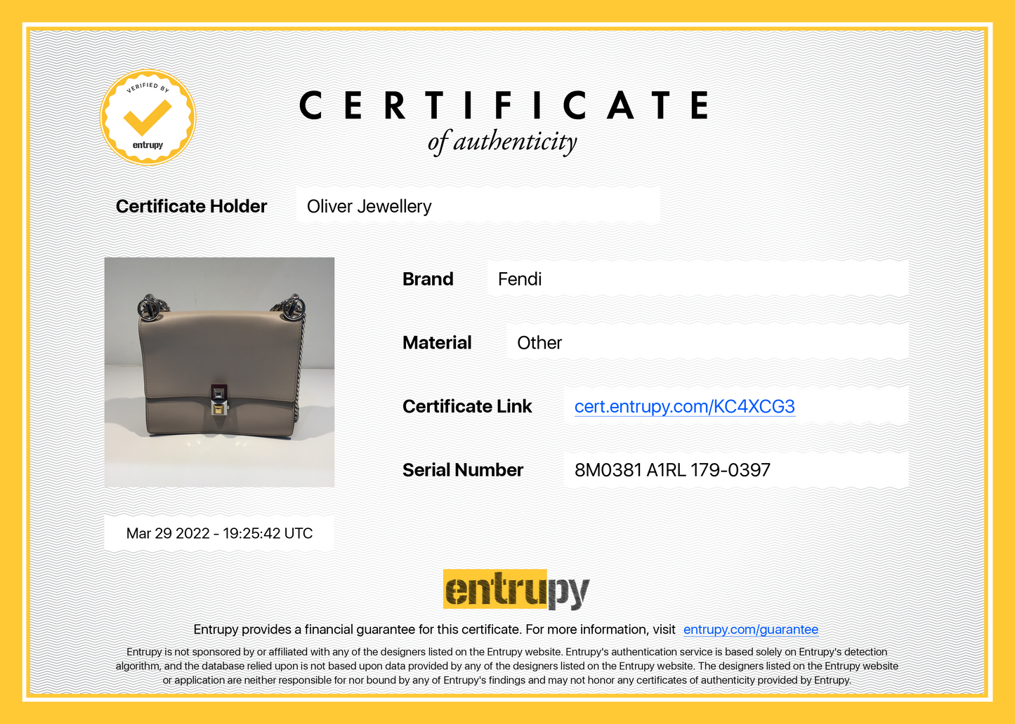 Fendi Small Kan I Leather Chain Shoulder Bag
