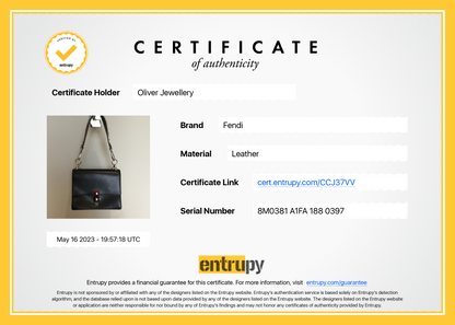 Fendi Small Kan I Leather Chain Shoulder Bag
