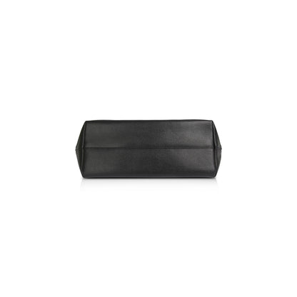 Fendi Small Leather and Shearling Logo Roll Tote