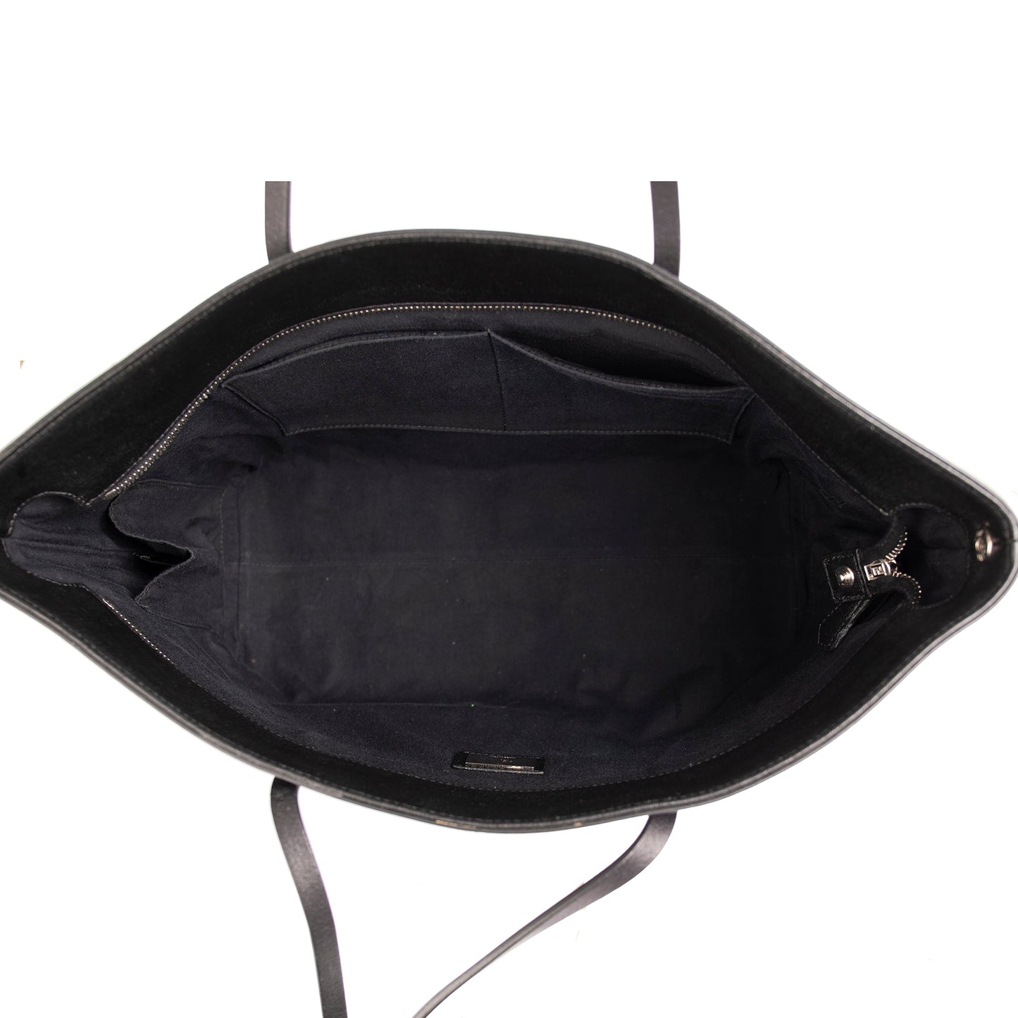 Fendi Small Leather and Shearling Logo Roll Tote