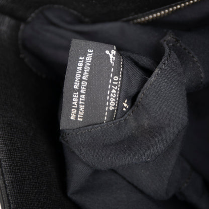Fendi Small Leather and Shearling Logo Roll Tote
