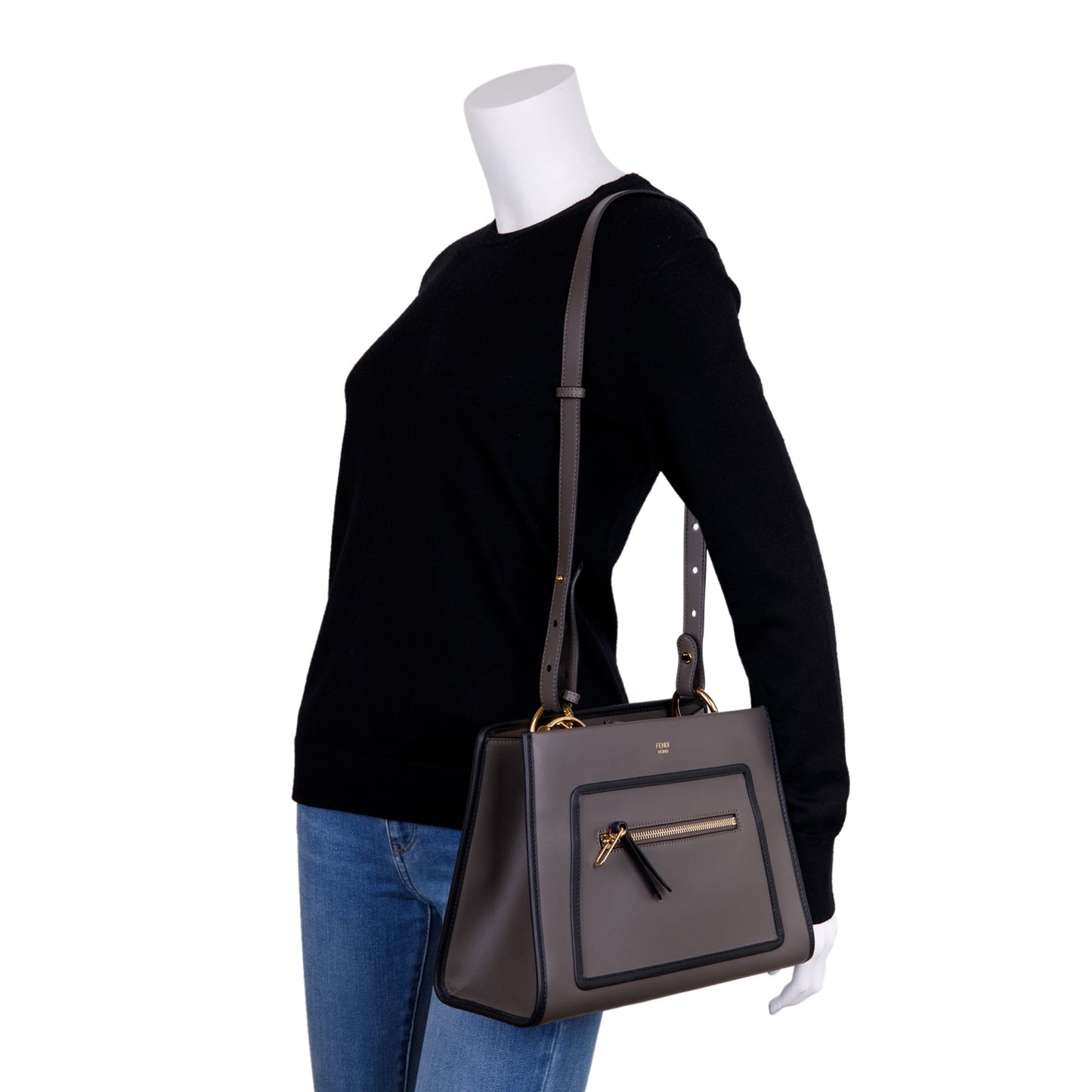 Fendi Small Runaway Leather Tote