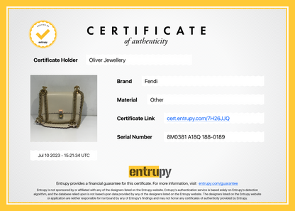 Fendi Small Scalloped Studded Kan I Shoulder Bag