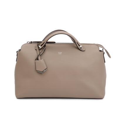 Fendi Taupe Calfskin Leather Large By the Way Handle Bag