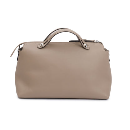 Fendi Taupe Calfskin Leather Large By the Way Handle Bag