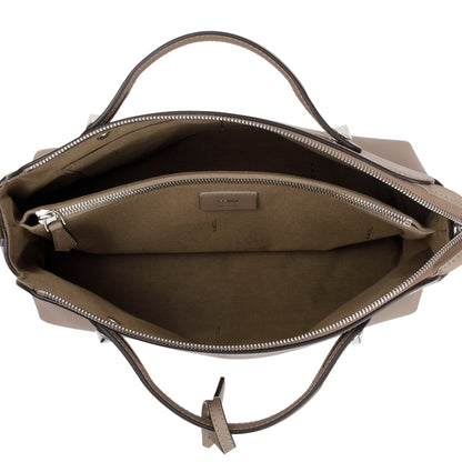 Fendi Taupe Calfskin Leather Large By the Way Handle Bag
