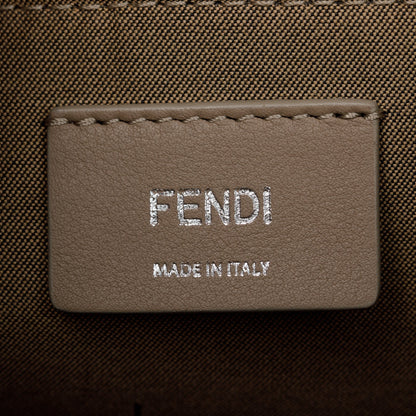 Fendi Taupe Calfskin Leather Large By the Way Handle Bag