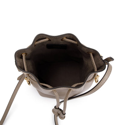 Fendi Taupe Calfskin Leather Mini Mon Tresor Bucket Bag