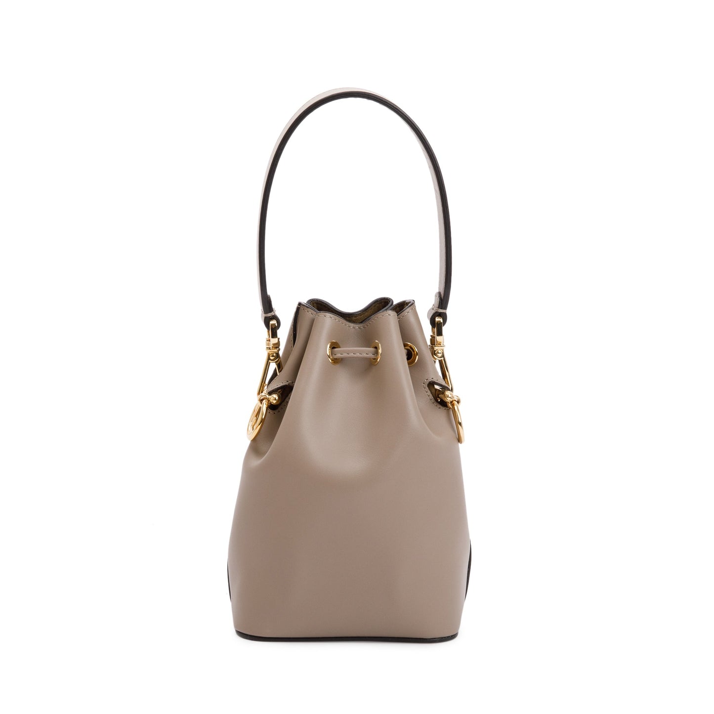 Fendi Taupe Calskin Leather Mini Mon Tresor Bucket Bag