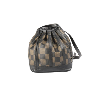 Fendi Vintage Checkered Bucket Bag