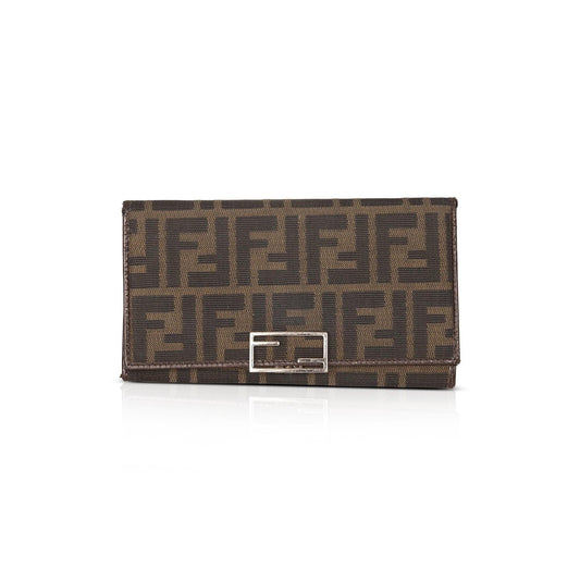 Fendi Vintage Zucca FF Logo Continental Wallet