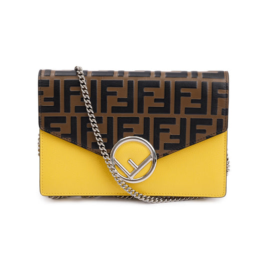 Fendi Vitello Cruise F is Fendi FF 1974 Medium Enveope Wallet on Chain