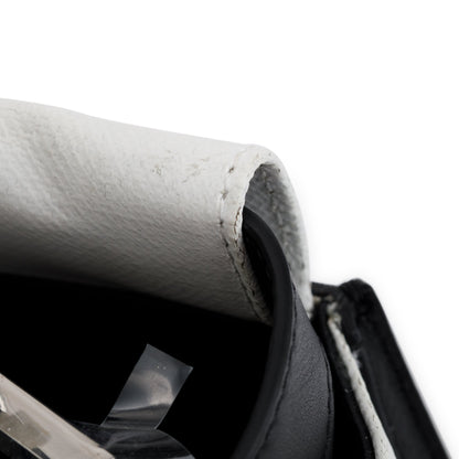 Fendi White & Black Canvas Calf Leather Medium Peekaboo Bag