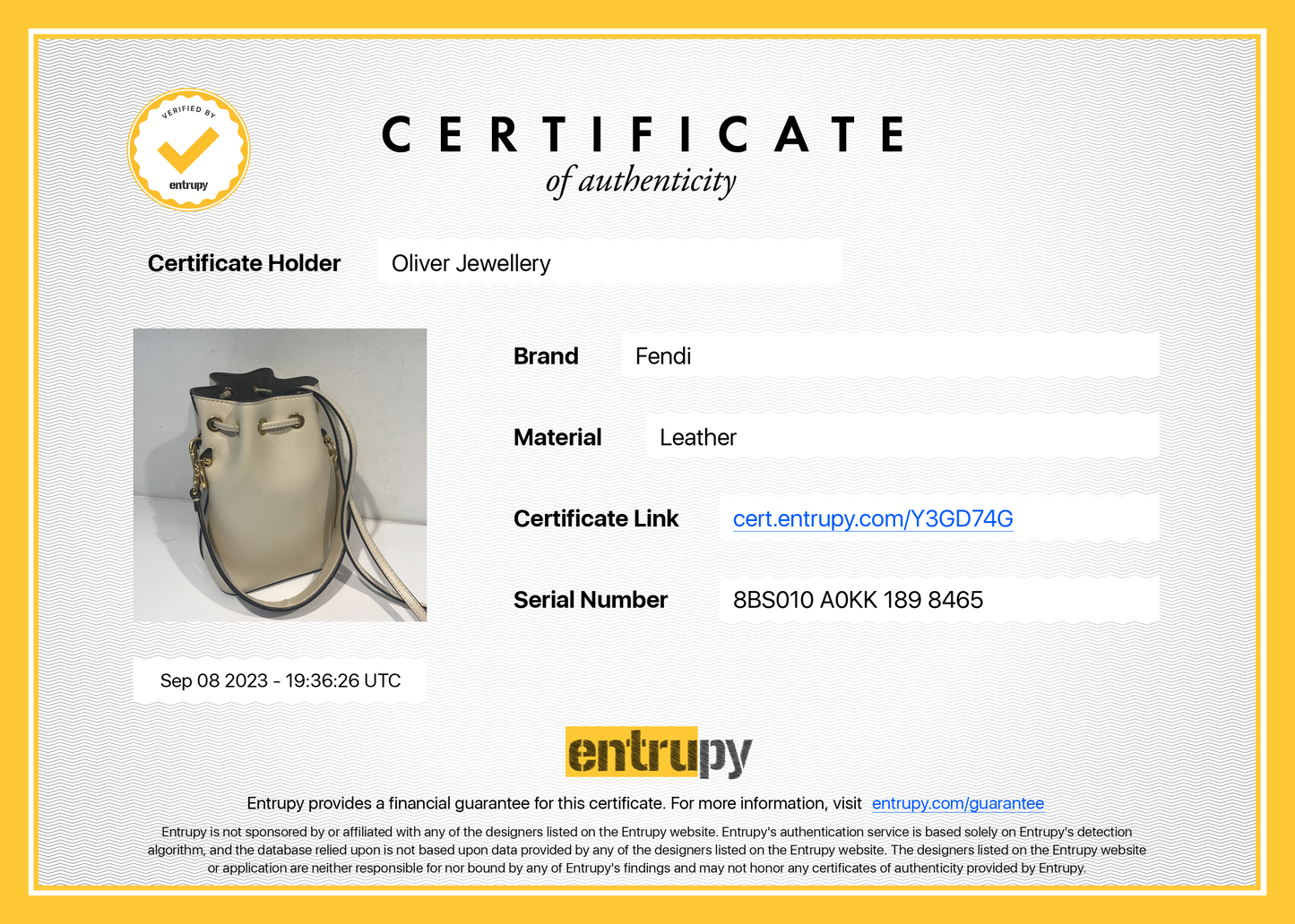 Fendi White Calskin Mini Mon Tresor Bucket Bag