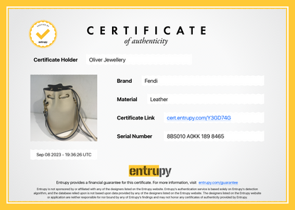 Fendi White Calskin Mini Mon Tresor Bucket Bag