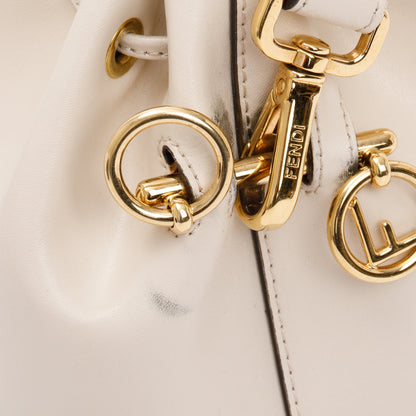 Fendi White Calskin Mini Mon Tresor Bucket Bag
