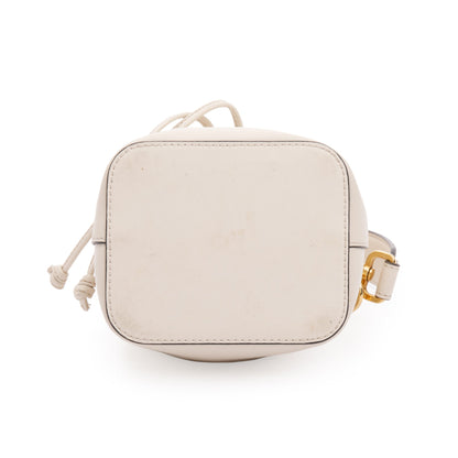 Fendi White Calskin Mini Mon Tresor Bucket Bag