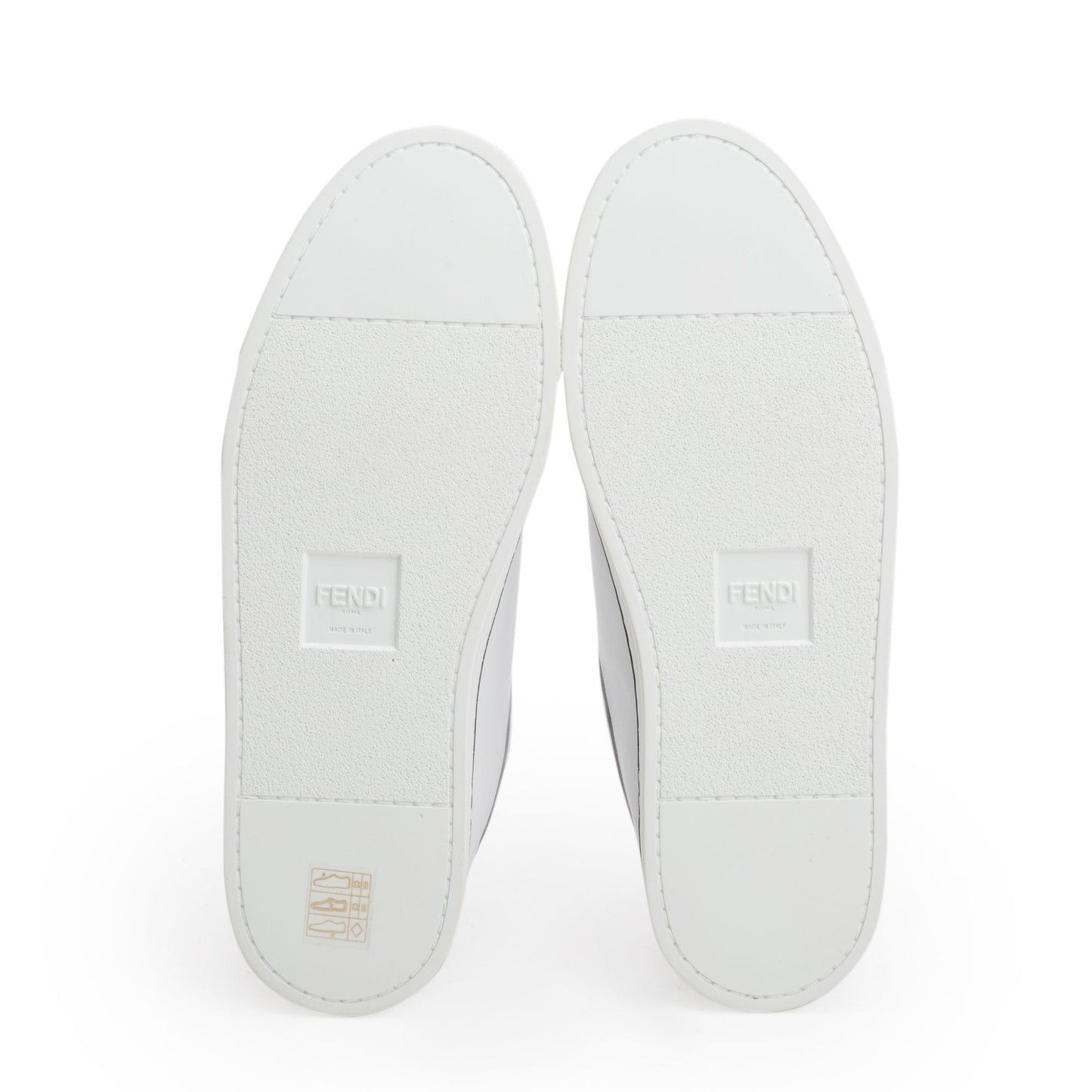 Fendi X Joshua Vides White Black Nappa Leather Rockoclick Slip On Sneakers, Size 37.5