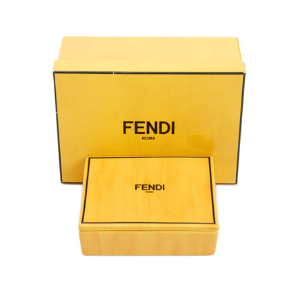 Fendi Yellow Ceramic Covered Box