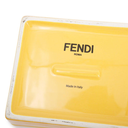 Fendi Yellow Ceramic Covered Box