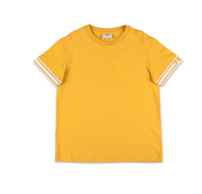 FENDI KIDS LOGO TAPE T-SHIRT