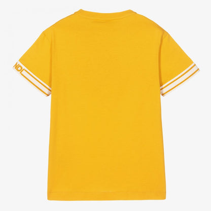 FENDI KIDS LOGO TAPE T-SHIRT
