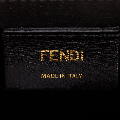 Fendi Yellow Vitello Leather Vertical Box Shoulder Bag