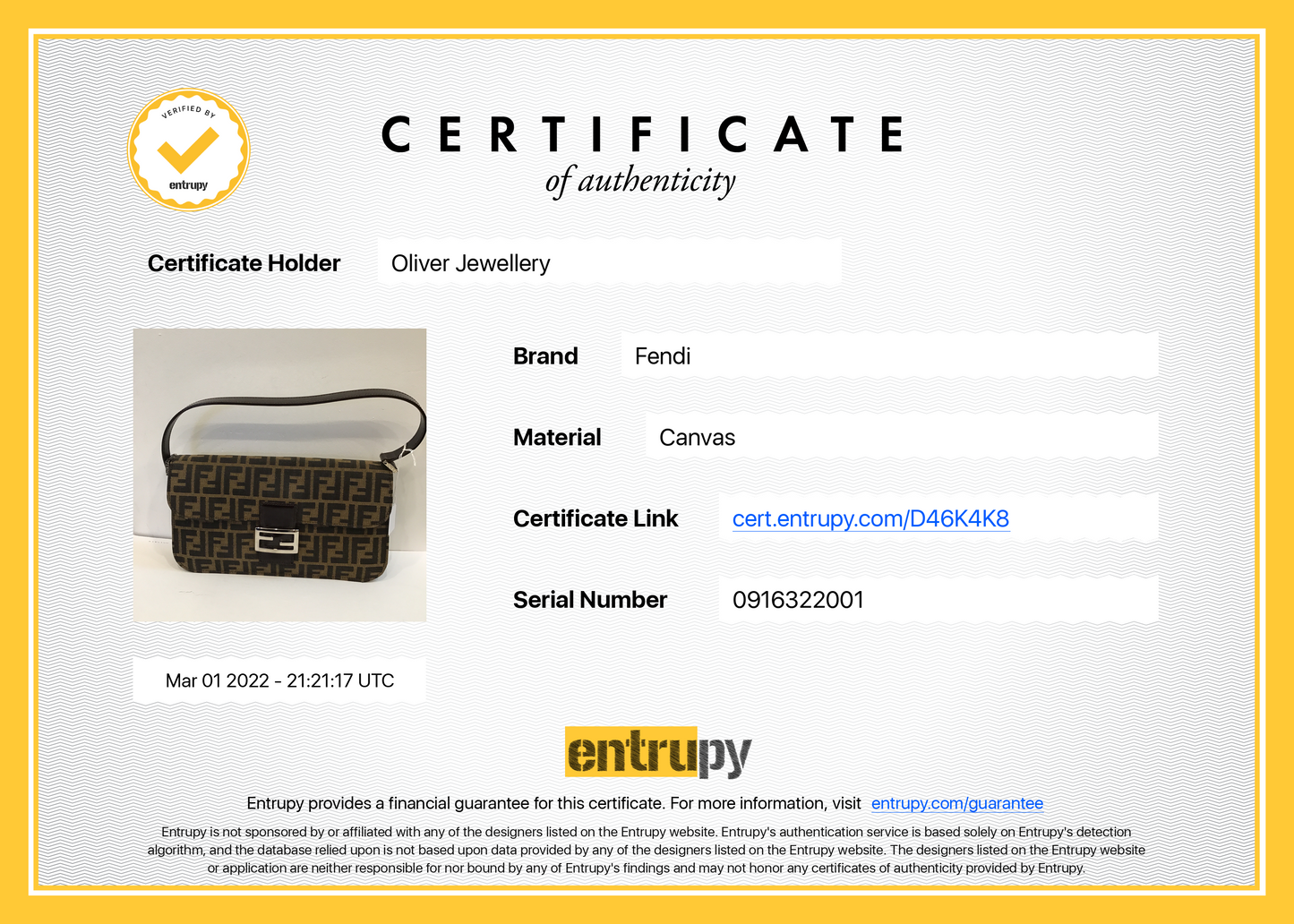 Fendi Zucca Baguette Shoulder Bag